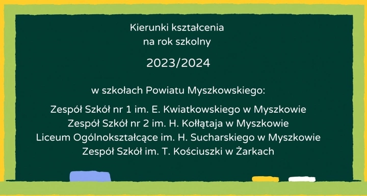 Zdjęcie: Kierunki kształcenia w roku szkolnym 2023-2024